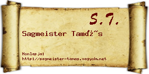 Sagmeister Tamás névjegykártya