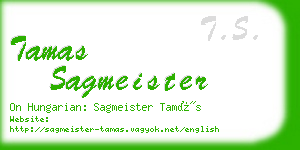 tamas sagmeister business card